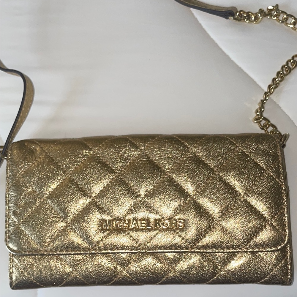 Michael Kors Gold Quilted Women's Bag